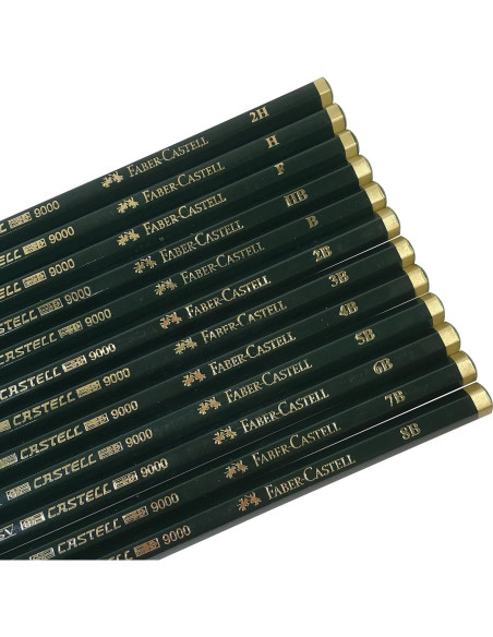 Conjunto de Lápices de Grafito Faber-Castell 9000 - 12 Piezas