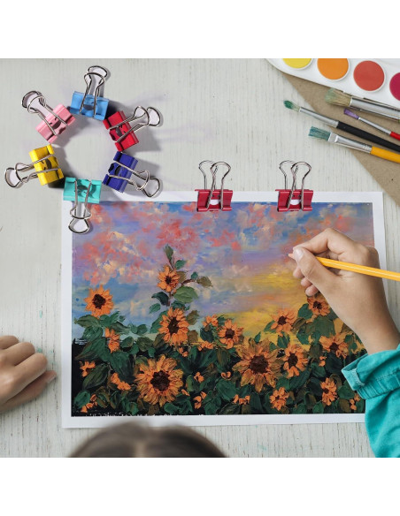 Clips de Carpeta Ufmarine 60 Pcs Acero Templado Multicolor