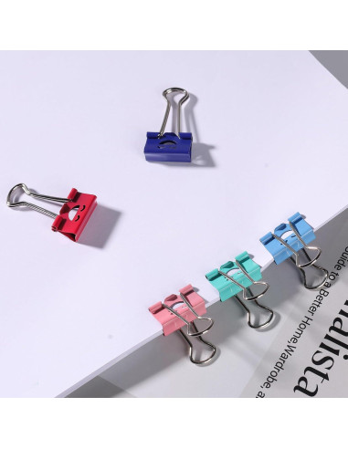 Clips de Carpeta Ufmarine 60 Pcs Acero Templado Multicolor