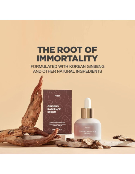 Suero de Ginseng Proot 52.5% 28.5g - Hidratante y Rejuvenecedor Suero de Ginseng Proot 52.5% 28.5g - Hidratante y Rejuvenecedor