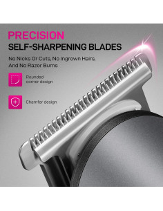 Recortadora de Bikini PRITECH PR-2888 Gris - Uso Húmedo y Seco 2