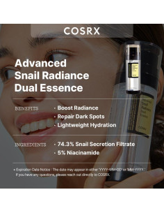 Esencia Dual COSRX 80ml Niacinamida 5% y Mucina de Caracol 2