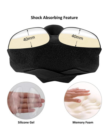 Cubierta de Asiento de Bicicleta Ryaco Gel Negra 27.5x17.3cm