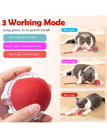 Juguete Interactivo para Gatos BLUEYPET Bola Recargable