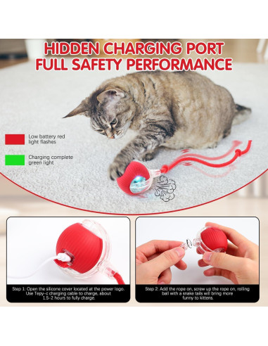 Juguete Interactivo para Gatos BLUEYPET Bola Recargable