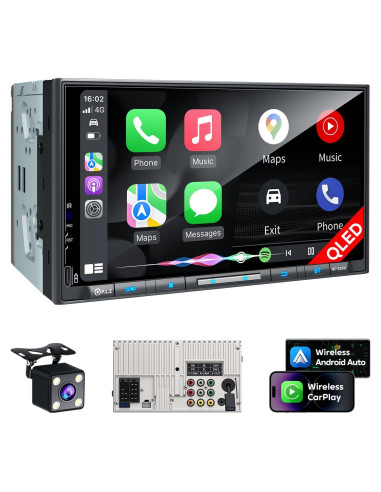 Estéreo Doble Din PLZ 7" QLED Bluetooth 5.3 240W