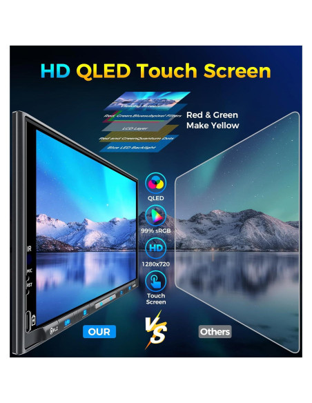 Estéreo Doble Din PLZ 7" QLED Bluetooth 5.3 240W
