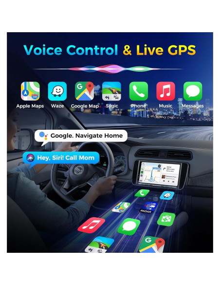 Estéreo Doble Din PLZ 7" QLED Bluetooth 5.3 240W