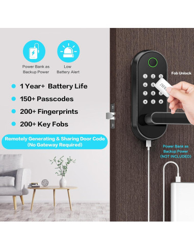 Cerradura Inteligente Sifely S Biométrica con Huella Dactilar