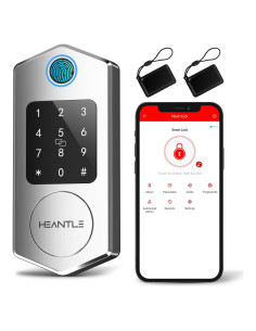 Cerradura Inteligente HEANTLE A3-SBF Biométrica Plata