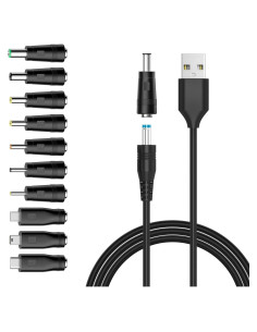 Cable de Alimentación DC 5V Powseed con 10 Adaptadores 1.52m