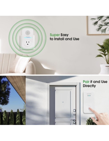 Timbre Inalámbrico Sectelli 1600 pies 60 Tonos USB