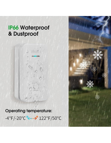 Timbre Inalámbrico Sectelli 1600 pies 60 Tonos USB