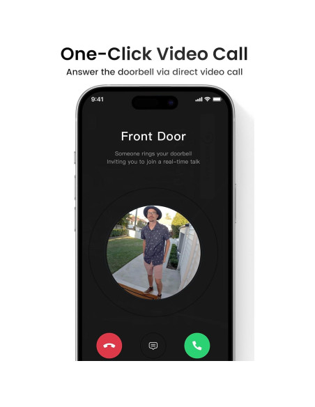 Cámara de Timbre Inalámbrica AOSU 2K HD con Detección de Paquetes