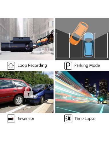 Cámara Rexing V3 Doble Frontal y Cabina Full HD 1080p
