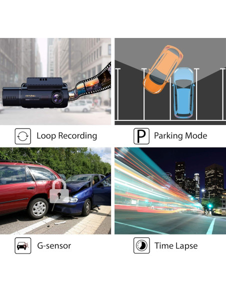 Cámara Rexing V3 Doble Frontal y Cabina Full HD 1080p