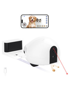 Cámara para Mascotas Pumpkii 1080P con Dispensador y Juguete