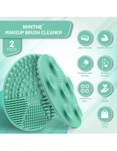 Almohadilla de Limpieza de Brochas MINTHE | 2 Piezas | Verde 2