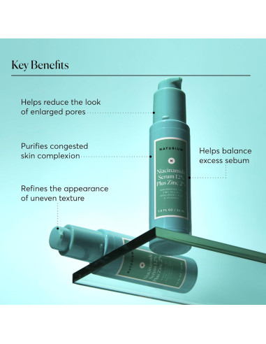 Suero Facial Naturium 12% Niacinamida y 2% Zinc 28g