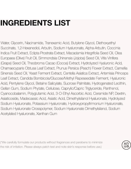 Suero Facial ANUA Niacinamida 10% y Ácido Tranexámico 30ml