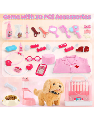 Juego de Veterinario 30PCS Perrito Robot Artkid 3+ Años