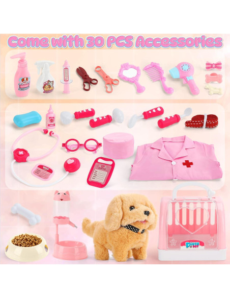 Juego de Veterinario 30PCS Perrito Robot Artkid 3+ Años