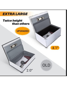 Caja Fuerte de Libro Ohuhu Extra Grande con Cerradura de Combinación 2