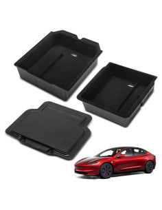 Organizador de Consola Central YHTAUTO 3PCS para Tesla Model 3