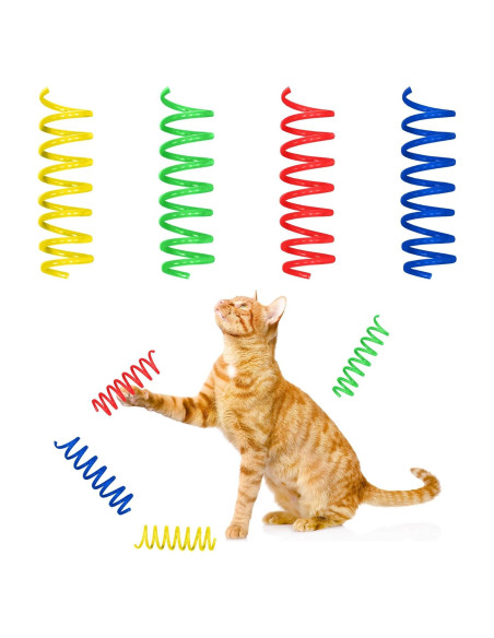 Juguetes de Resorte Coloridos SPOT para Gatos - 10 Pcs