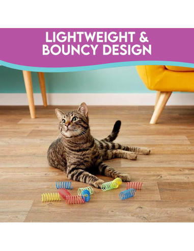 Juguetes de Resorte Coloridos SPOT para Gatos - 10 Pcs