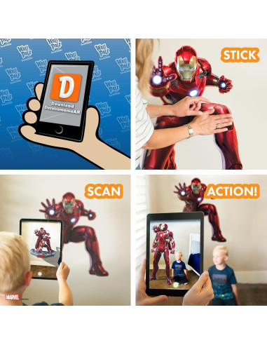 Adhesivo Pared Iron Man Wall Palz 60.96 cm Realidad Aumentada