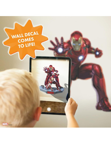 Adhesivo Pared Iron Man Wall Palz 60.96 cm Realidad Aumentada