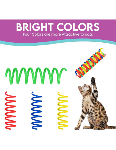 Juguetes de Resorte Coloridos SPOT para Gatos - 10 Pcs