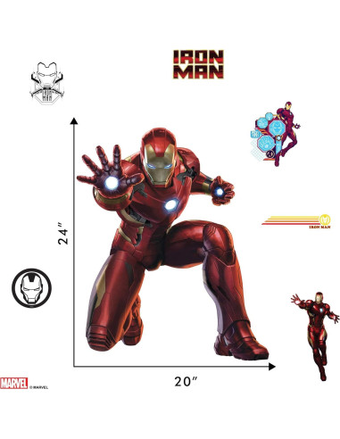 Adhesivo Pared Iron Man Wall Palz 60.96 cm Realidad Aumentada