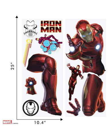 Adhesivo Pared Iron Man Wall Palz 60.96 cm Realidad Aumentada