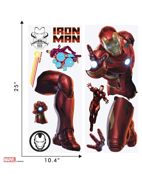 Adhesivo Pared Iron Man Wall Palz 60.96 cm Realidad Aumentada