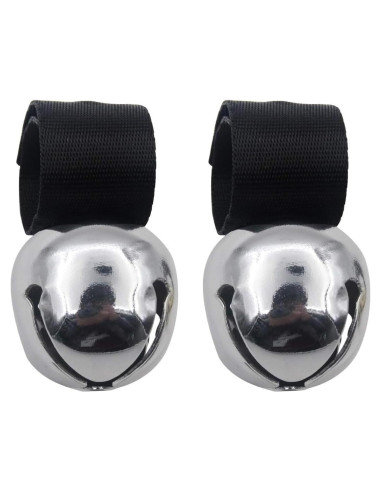 Campana para Perros SCENEREAL, 2 Campanas Antirrobo Plata