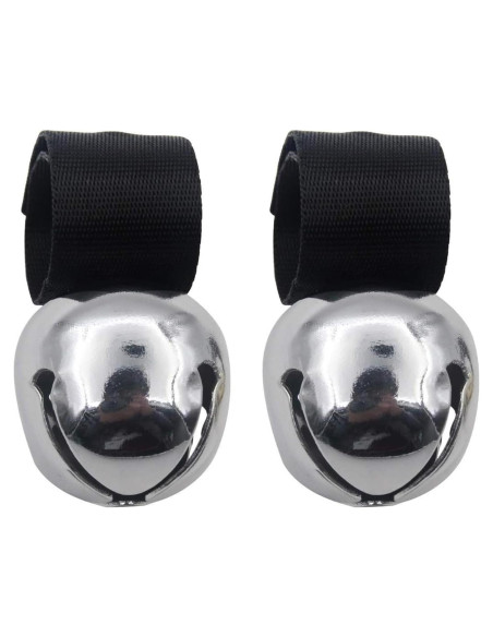 Campana para Perros SCENEREAL, 2 Campanas Antirrobo Plata