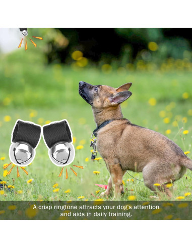 Campana para Perros SCENEREAL, 2 Campanas Antirrobo Plata