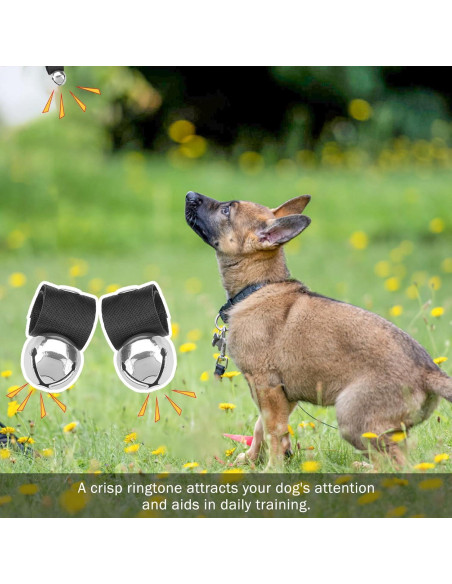 Campana para Perros SCENEREAL, 2 Campanas Antirrobo Plata