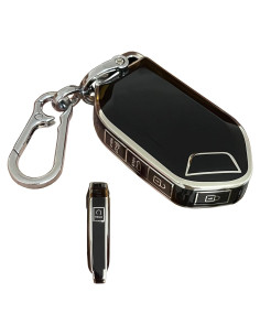 Cubierta de llave Kia Telluride 2023 AIOEUOIA TPU Negro-Plata