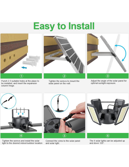 Luz Solar INXPHY 1200LM con Sensor y Control Remoto