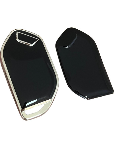 Cubierta de llave Kia Telluride 2023 AIOEUOIA TPU Negro-Plata