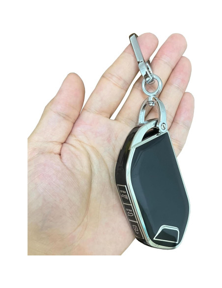 Cubierta de llave Kia Telluride 2023 AIOEUOIA TPU Negro-Plata