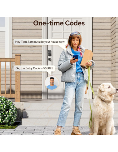 Cerradura Inteligente VCHOO SL02 Negra con Control APP y Teclado