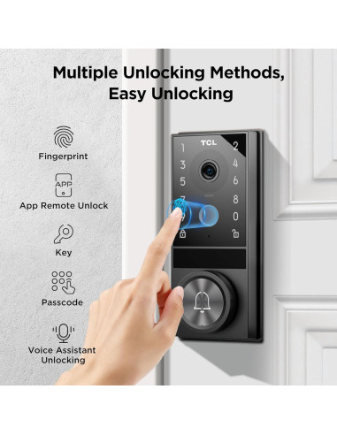 Cerradura de Video Inteligente TCL D1 Max 2K WiFi con Huella