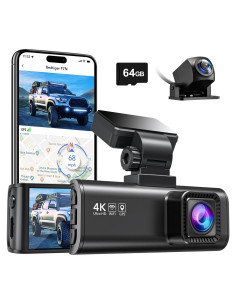 Cámara Dash REDTIGER F7N 4K Doble Delantera y Trasera GPS