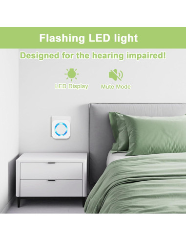 Timbre Inalámbrico SURFOU IP55 1300 pies 55 Tonos 2 Botones