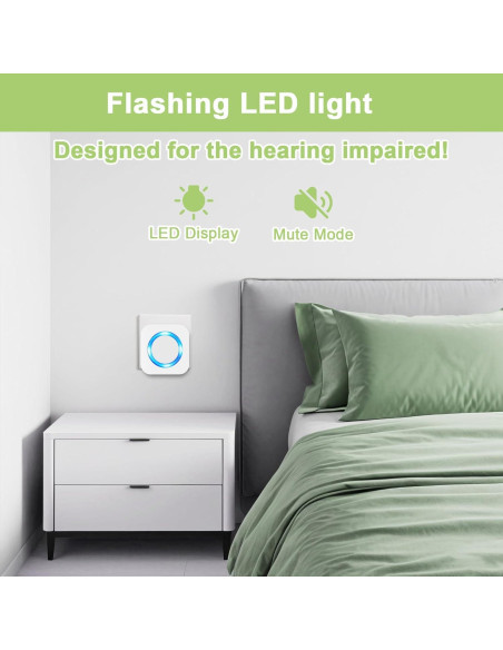 Timbre Inalámbrico SURFOU IP55 1300 pies 55 Tonos 2 Botones Timbre Inalámbrico SURFOU IP55 1300 pies 55 Tonos 2 Botones