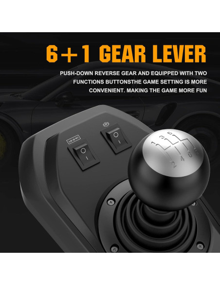 Volante de Juego PXN V9 con Pedales y Palanca - 270/900 Grados